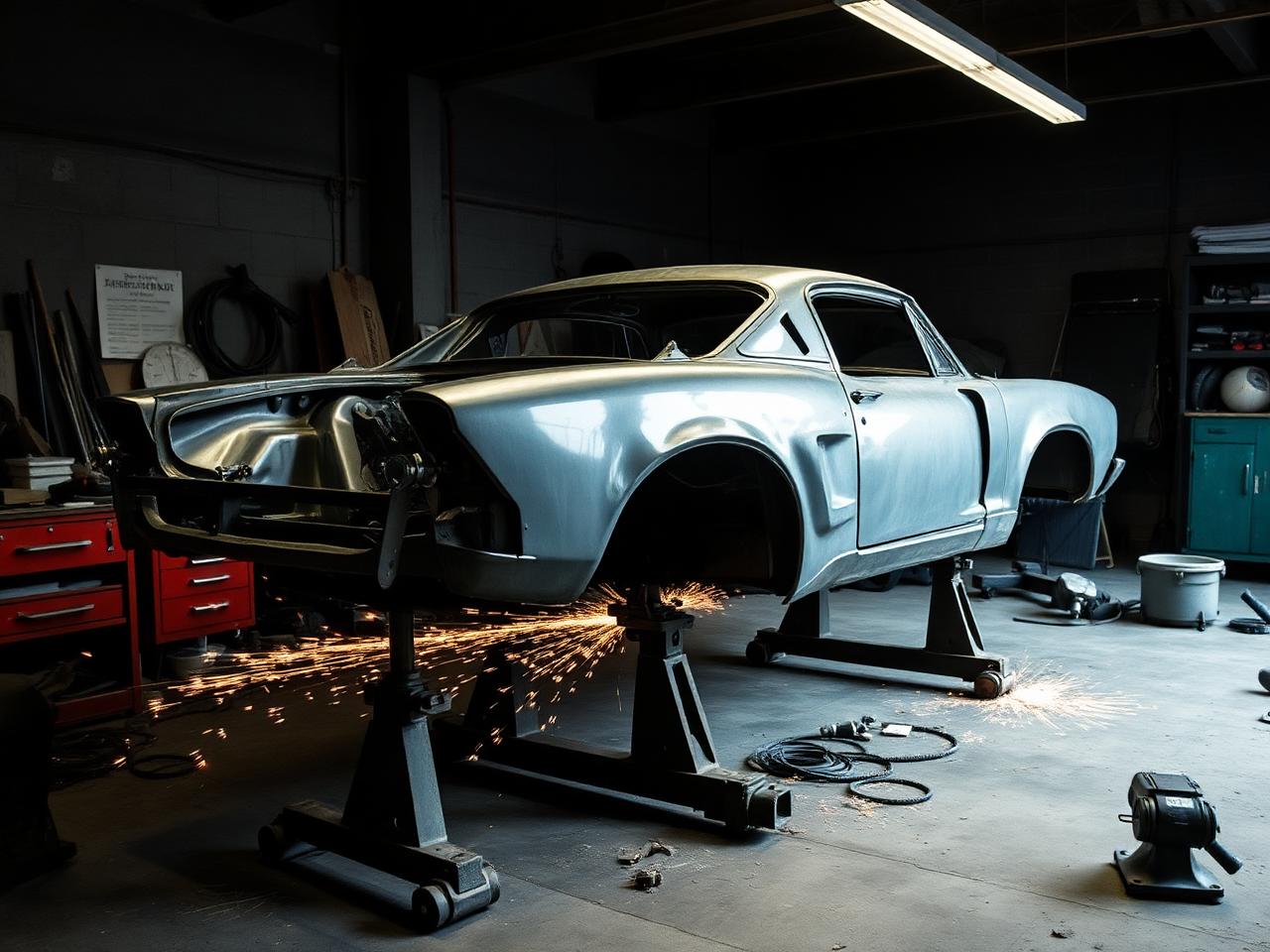 Chapter garage metalwork — sparks until 3am.